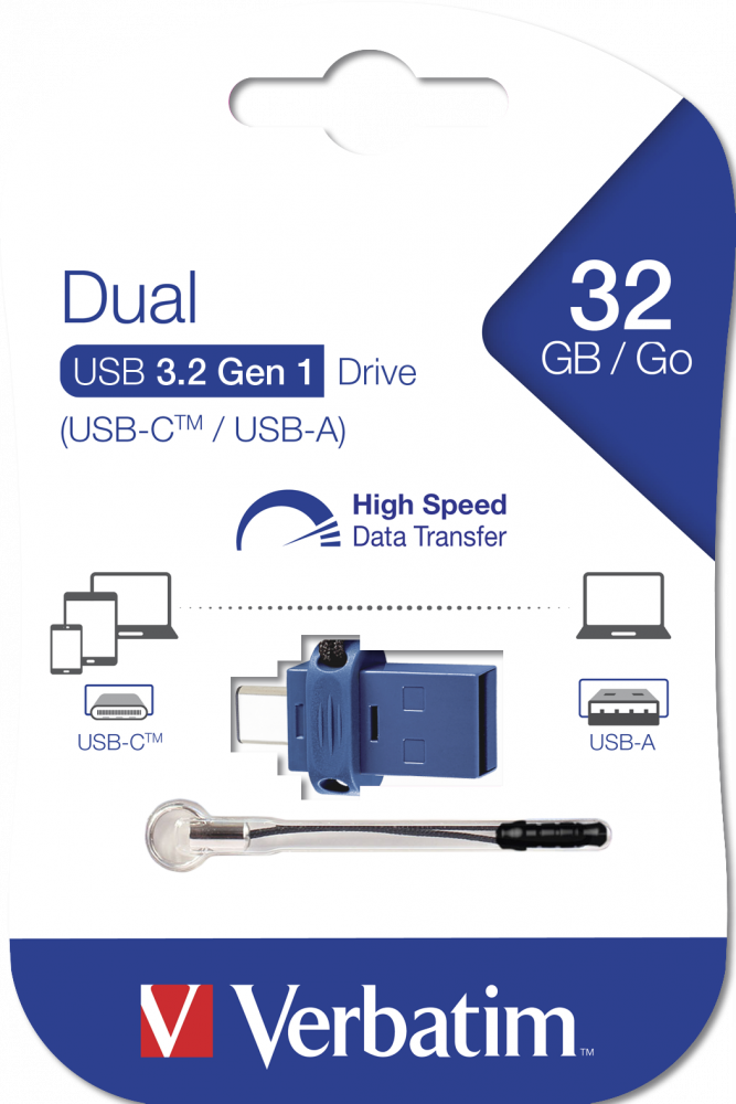 Dubbele USB-station USB-C / USB-A 32 GB