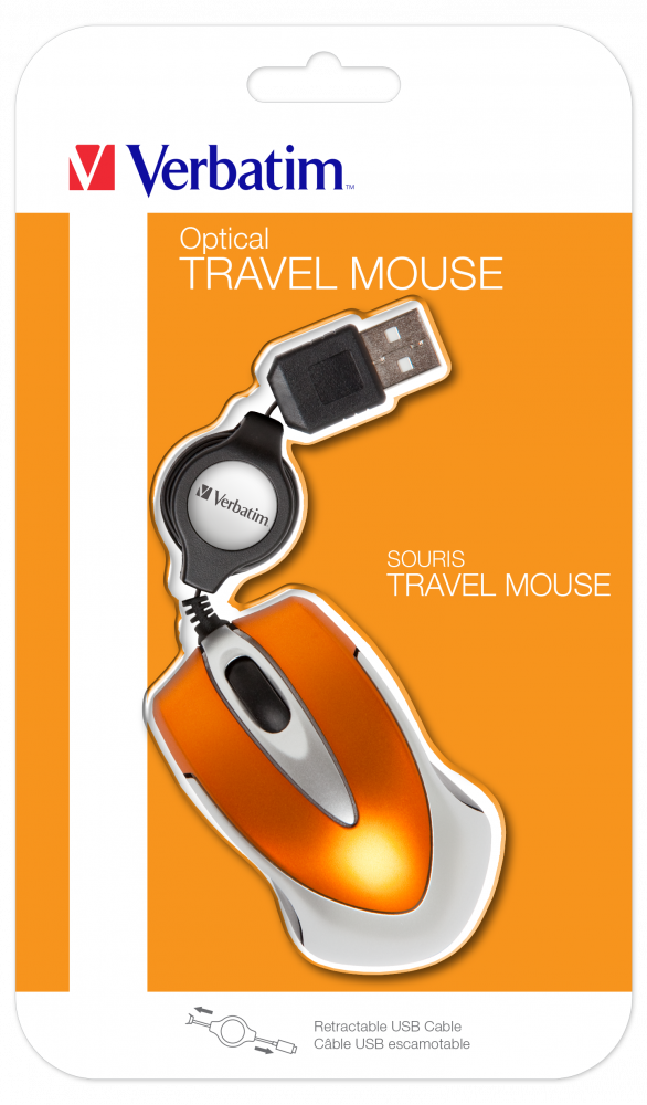 Go Mini Optical Travel Mouse - Volcanic Orange