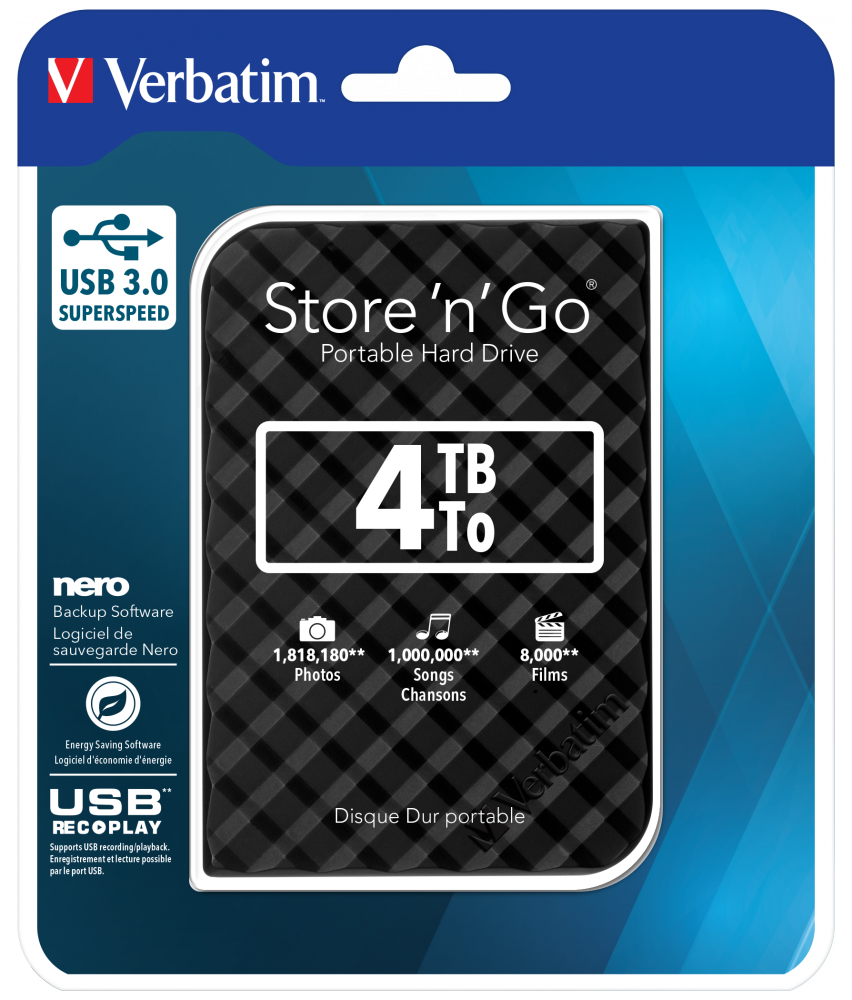 Store 'n' Go USB 3.0 Draagbare harde schijf - 4 TB zwart