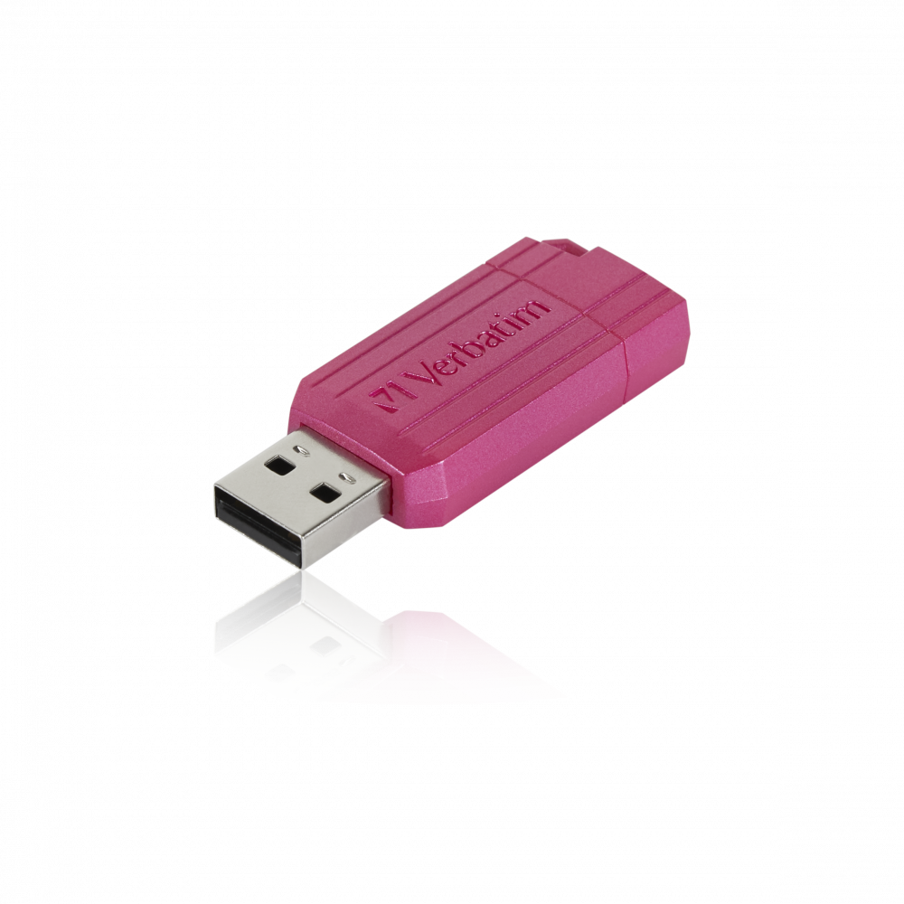 PinStripe USB Drive 128 GB Hot Pink