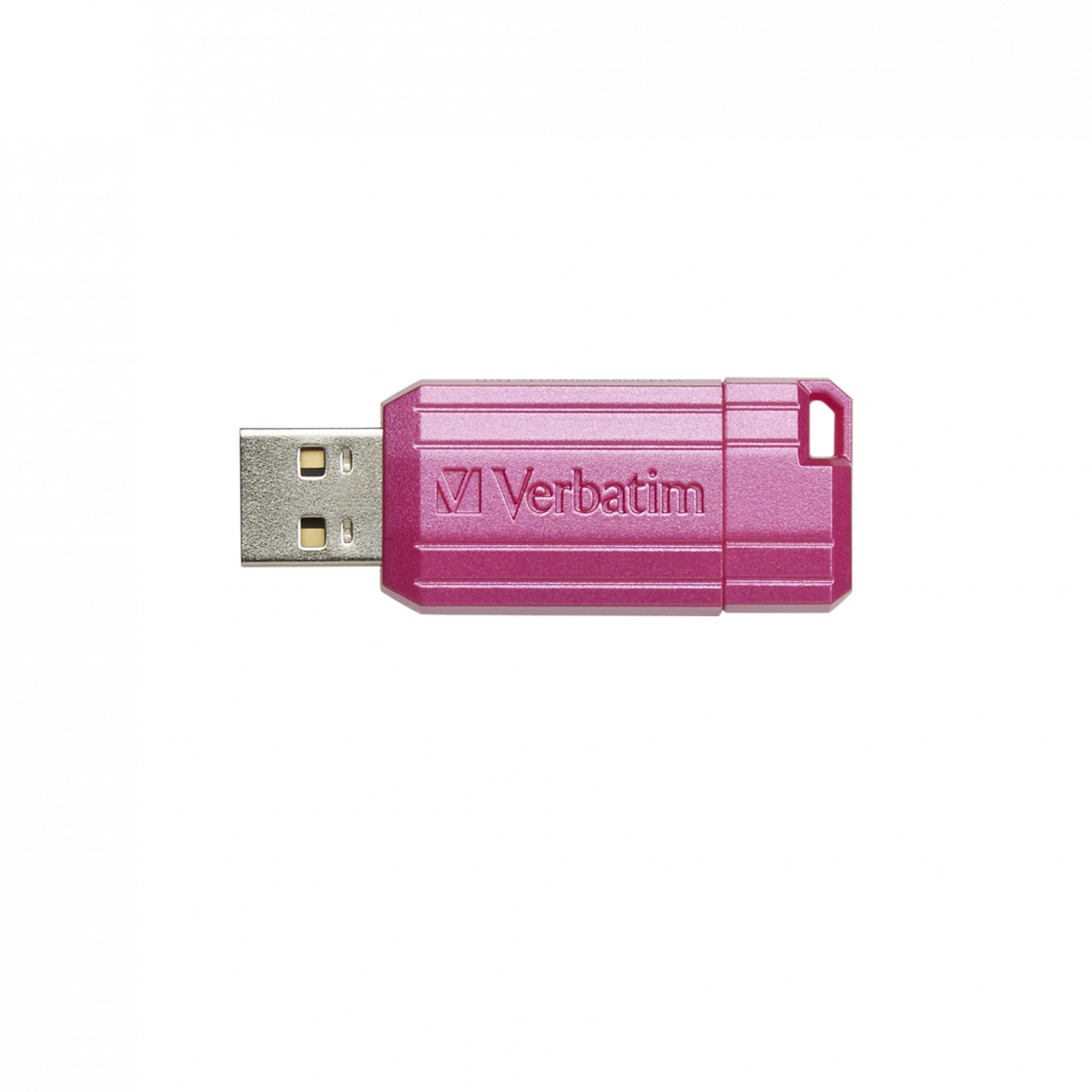 PinStripe USB Drive 16 GB Hot Pink