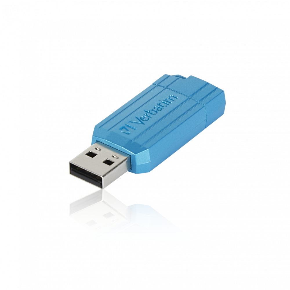 PinStripe USB Drive 128 GB Caribbean Blue