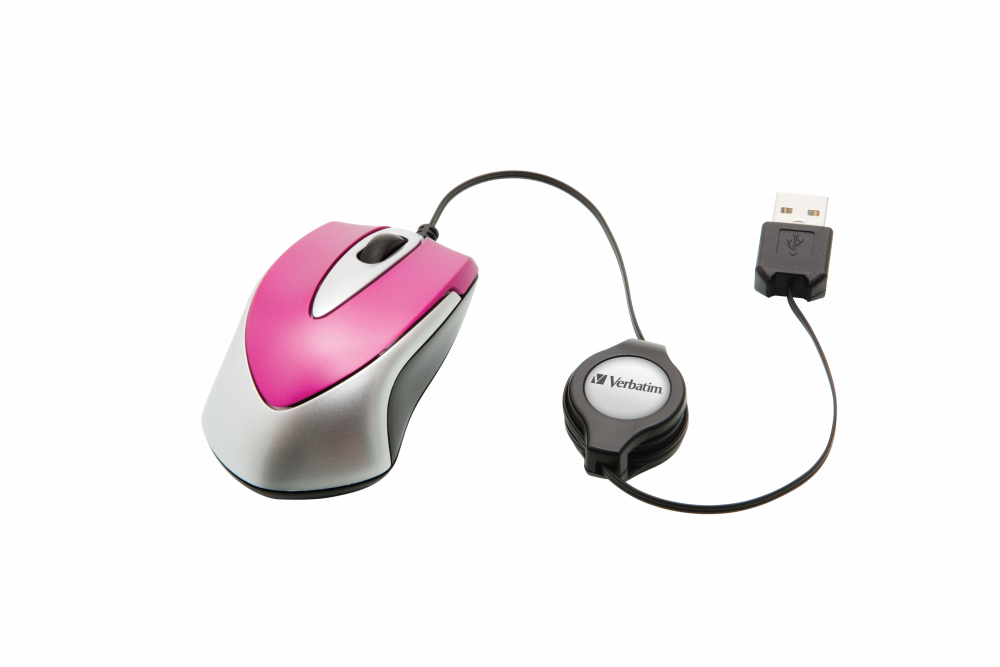 Go Mini Optical Travel Mouse - Hot Pink
