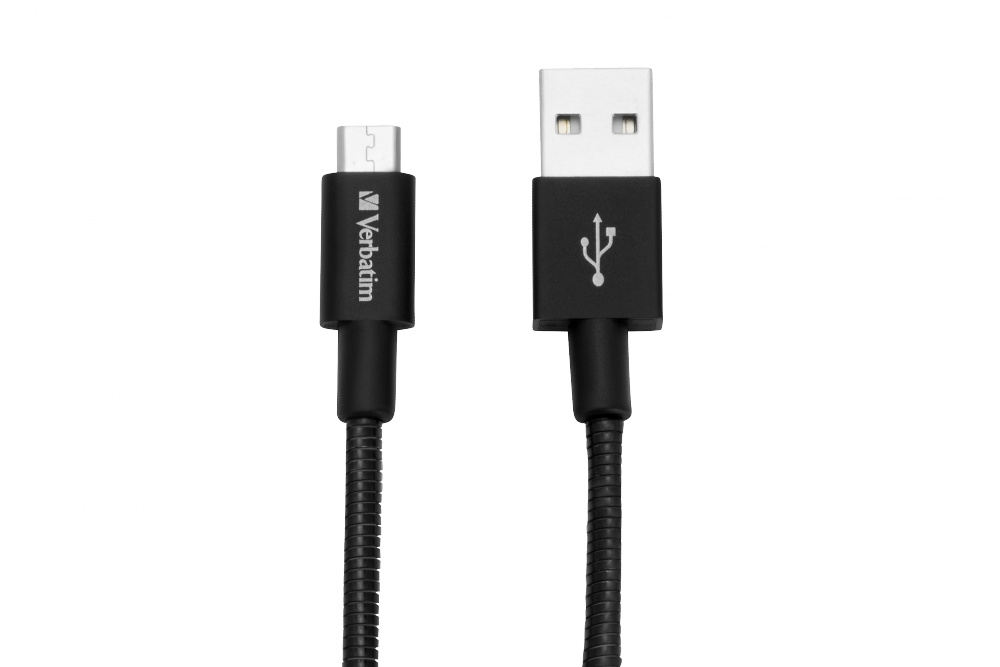 Micro-USB synchronisatie- & oplaadkabel van Verbatim 30cm zwart