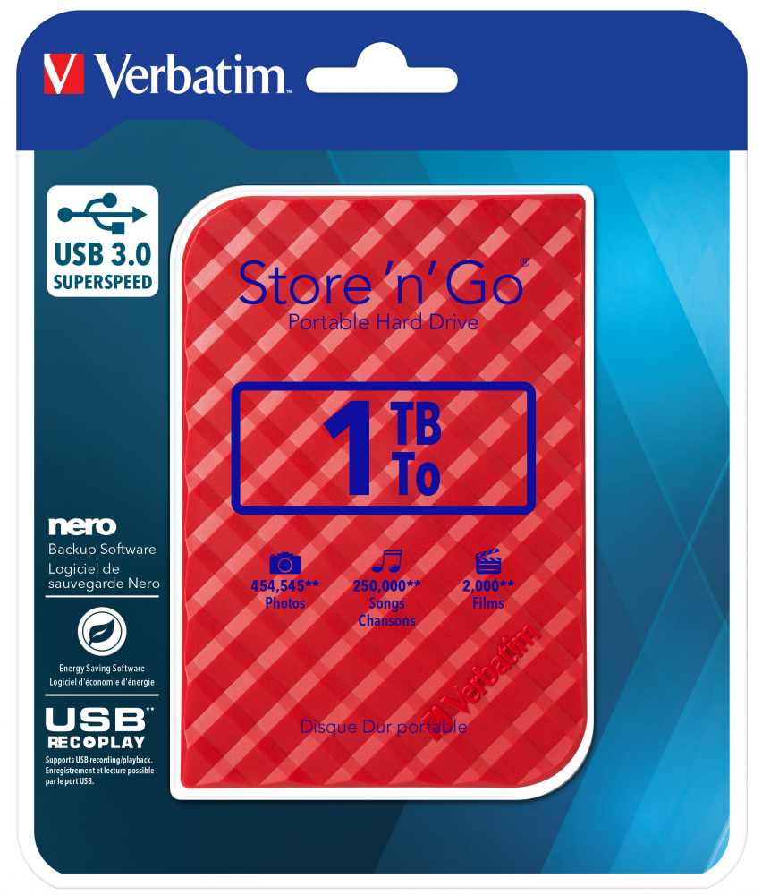 Store 'n' Go USB 3.0 Draagbare harde schijf - 1 TB rood